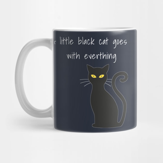 A little black cat goes with everthing | Cat | Meow by CanvasCraft